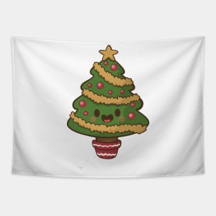 christmas tree cute design Tapestry