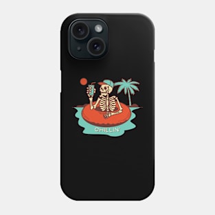 Chilling Skeleton Retro Phone Case