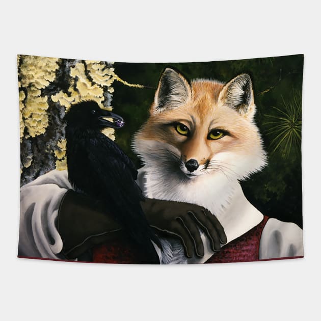 The Fox and the Cheese Tapestry by ferinefire