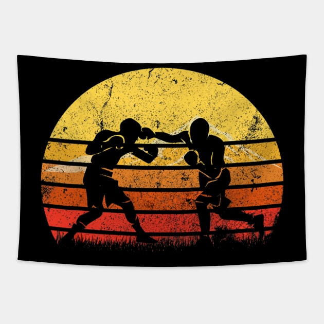 Retro Vintage Boxing Player Tapestry by Xamgi