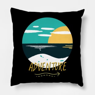 Beach summertime Adventure Explore the world travel lover palm tree sun Pillow