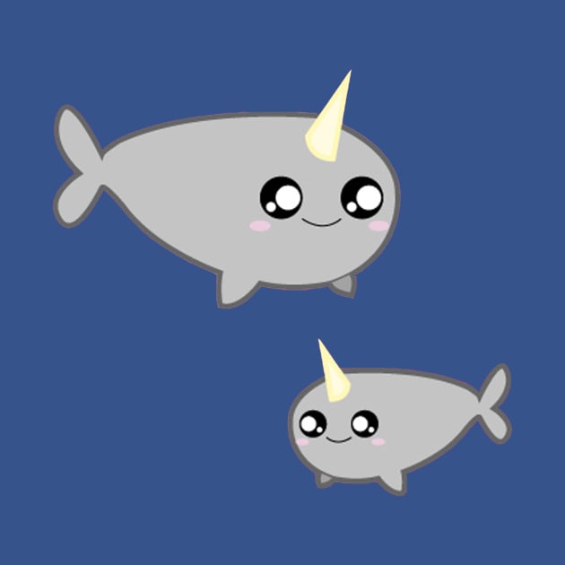 Chibi Narwhals by SolarCrush