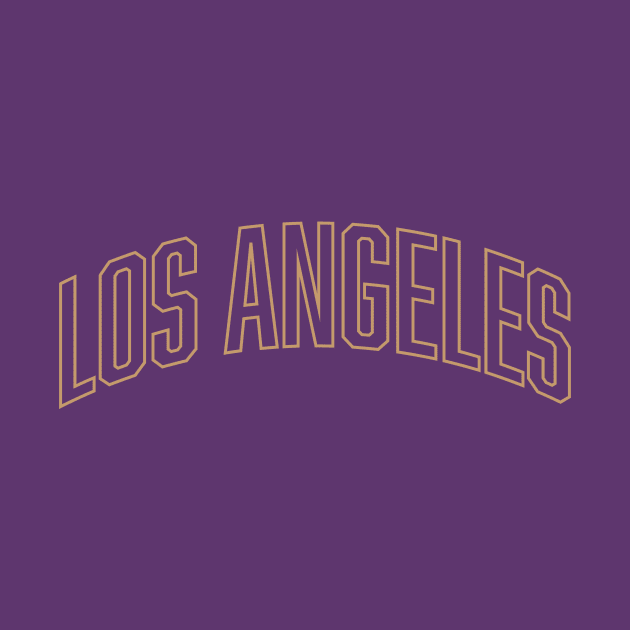 Los Angeles Gold Outline by Good Phillings