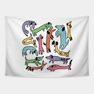 Lots of sausage dogs Tapestry