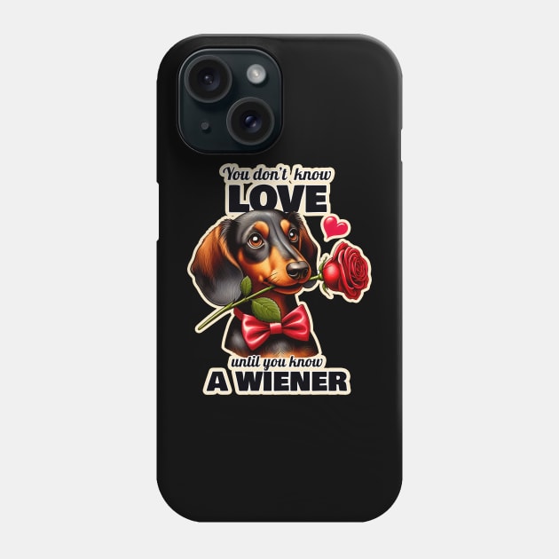 Dachshund Valentin's day Phone Case by k9-tee