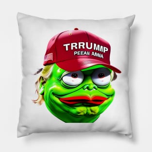 TrumpPepe: The Unstumpable Pepe Trump Sticker! Pillow