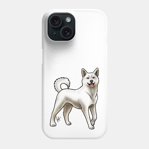 Dog - Korean Jindo - White Phone Case by Jen's Dogs Custom Gifts and Designs