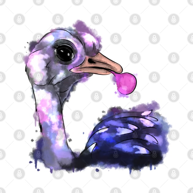 Ostrich and bubblegum by Antiope