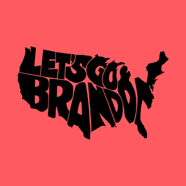 Let's Go Brandon USA Silhouette by steven pate custom art