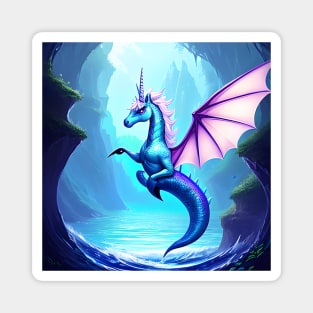 Unicorn's Odyssey - Mermaid Tail and Dragon Wings Magnet