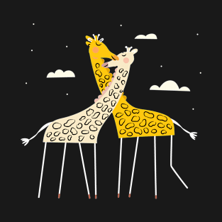 Kissing Giraffes T-Shirt