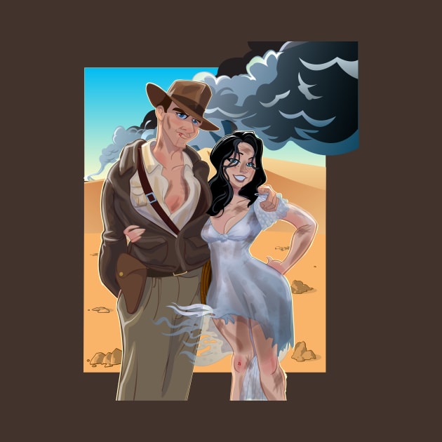 Indiana Jones and Marion Ark Searching by Dan Almanzar / Wonka1701