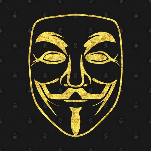 Anonymous Hacker Face Mask Abstract Sketch Fight the Power by Naumovski