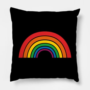 Rainbow (on black) Pillow