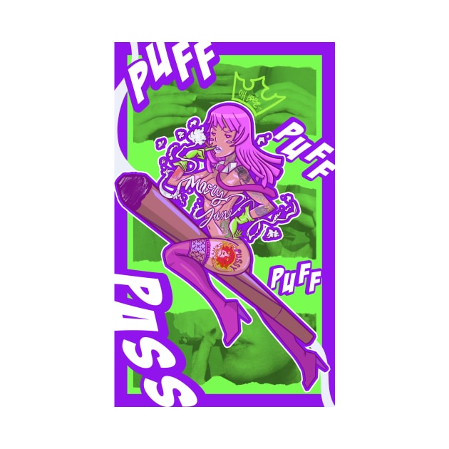 Mary Jane Puff Puff Pass - Purple Haze by alexlaw17