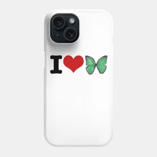 I Love Butterfly Phone Case