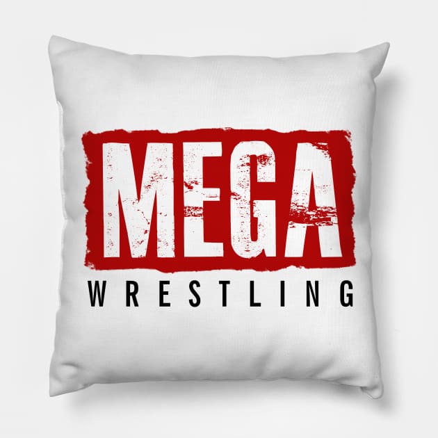 MEGA (Red) Logo - Tee Pillow by MEGACHAMPIONSHIPWRESTLINGSHOP