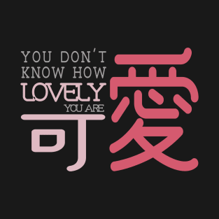 Traditional Chinese Character: You Don't Know How Lovely You Are T-Shirt