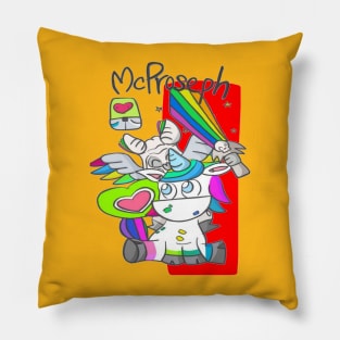 Rainbow McProseph (Blue) Pillow