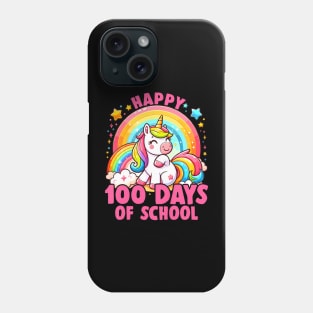 Happy 100Th Day Of School Unicorn 100 Days Of School Teacher Phone Case