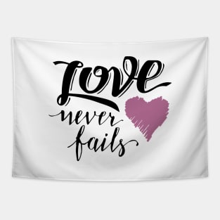 'Love Never Fails' Awesome Family Love Gift Tapestry