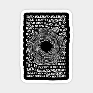 Black hole typography Magnet