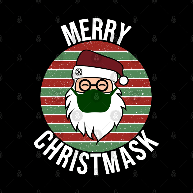 Merry Christmask, Christmas Santa with FaceMask Design by Gsallicat