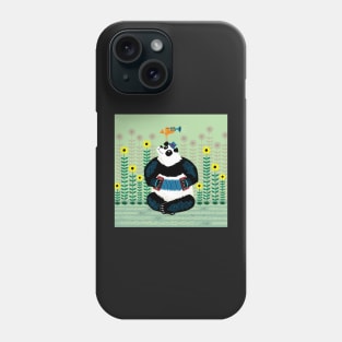 Panda Piazzolla and The Trumpet Bird Phone Case