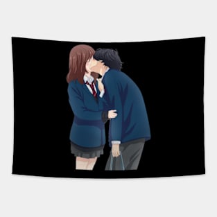 Blue Spring Ride Cute Kou X Futaba Fanart Tapestry