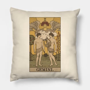 Gemini Tarot Card Pillow