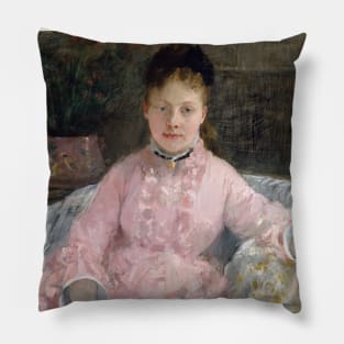 The Pink Dress by Berthe Morisot Pillow