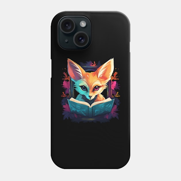 Fennec Fox Reads Book Phone Case by JH Mart