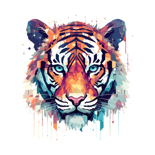 Tiger Animal Freedom World Wildlife Wonder Abstract by Cubebox