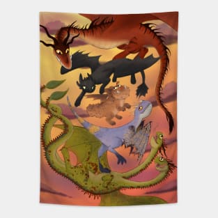 Dragon Companions Tapestry