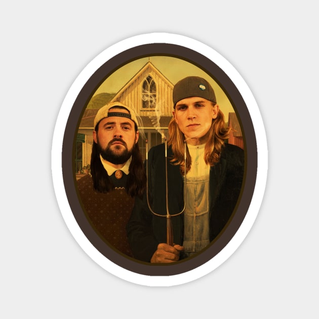 Jay and Silent Bob Magnet by Colodesign