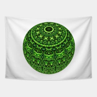 Green Garden Mandala Tapestry