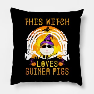 This Witch Loves Guinea Pigs Halloween (140) Pillow