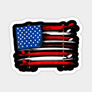 Surfboard usa american flag surfing surf surfer du Magnet