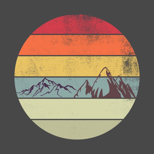 Retro Mountains by Life Happens Tee Shop