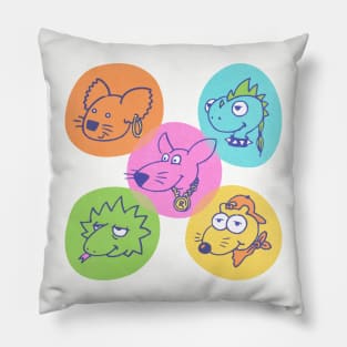 the critter crew Pillow