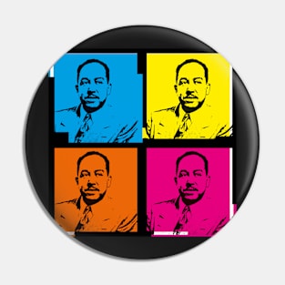 Langston Hughes - Poet - Colourful, pop art style design Pin