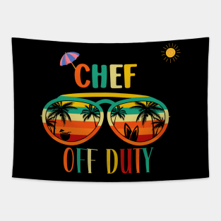 Chef Off Duty-Retro Vintage Sunglasses Beach vacation sun for Summertime Tapestry