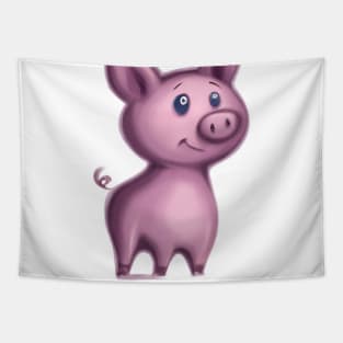 Cute Pig Drawing Tapestry
