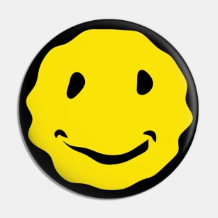 Distorted Smiley Face Pin