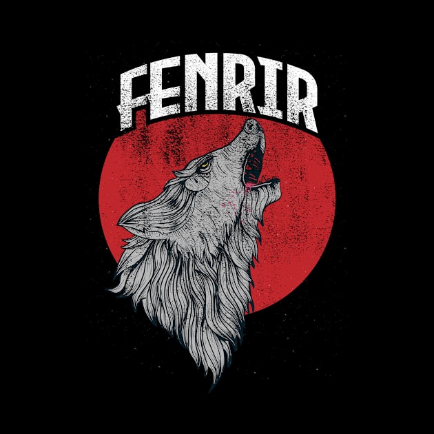 Fenrir Funny Wolf Gift by CatRobot