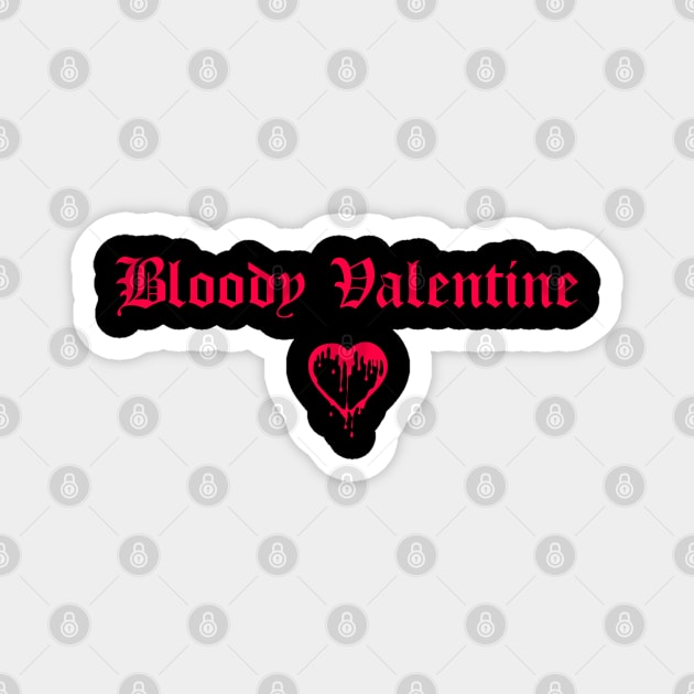 Bloody Valentines Day Emo Goth Bleeding Heart Grunge Aesthetic Magnet by btcillustration