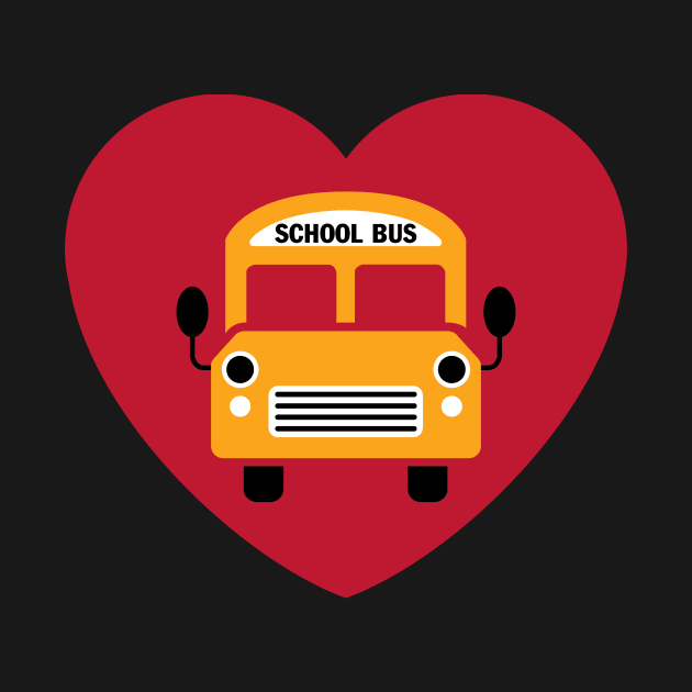 Just A Boy Who Loves School Buses Heart by WearablePSA