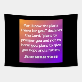 Bible Verse Jeremiah 29:11 Tapestry