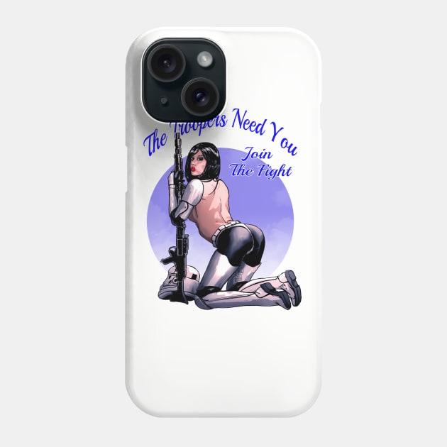 The Trooper Pin Up Phone Case by Hellustrations