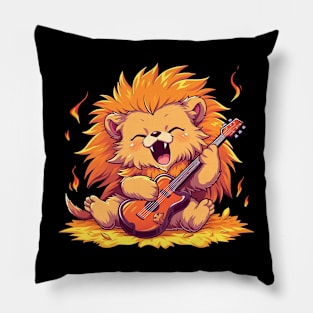 lion guitar Pillow